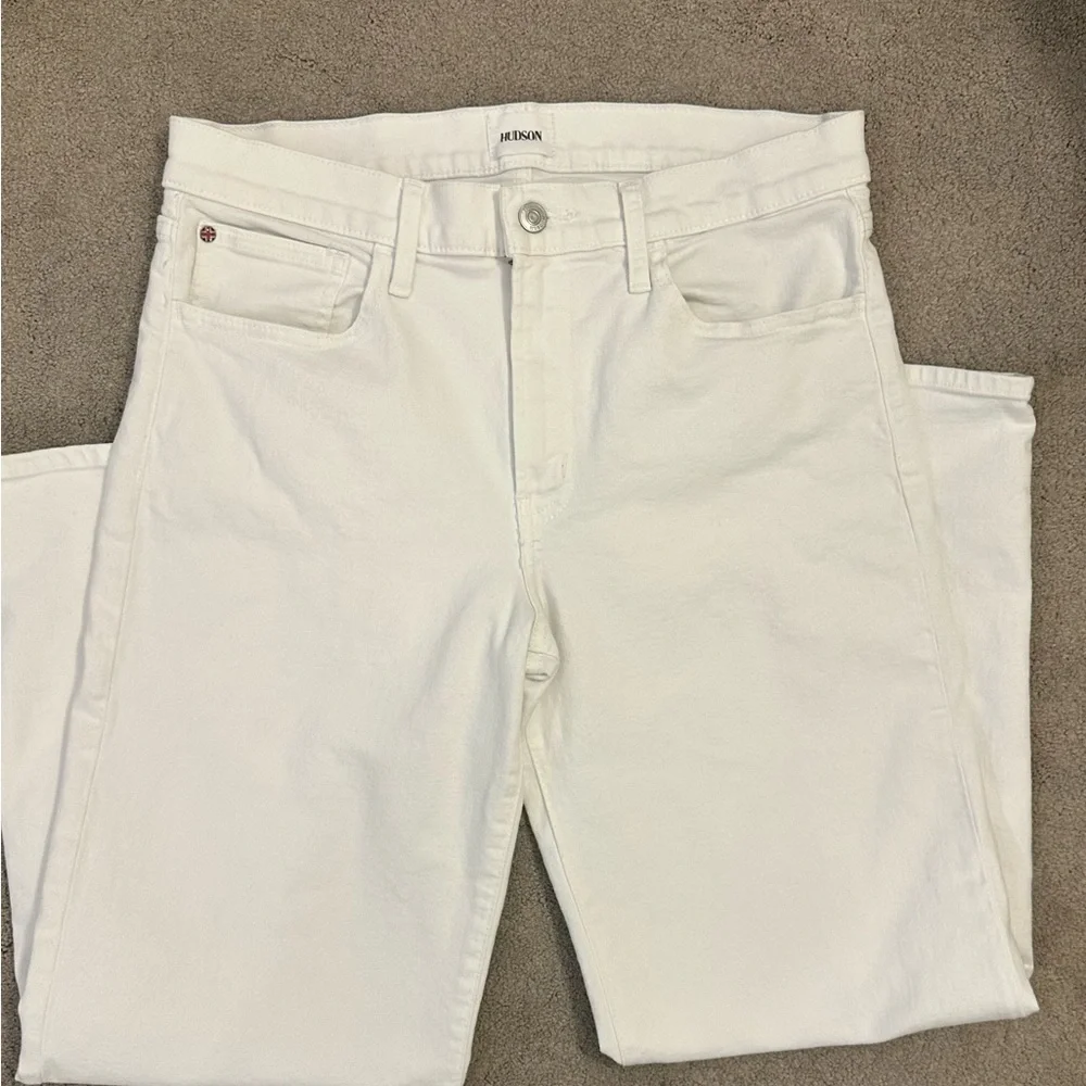 Hudson Rosalie White Wide Leg Jeans - Picture 5 of 6